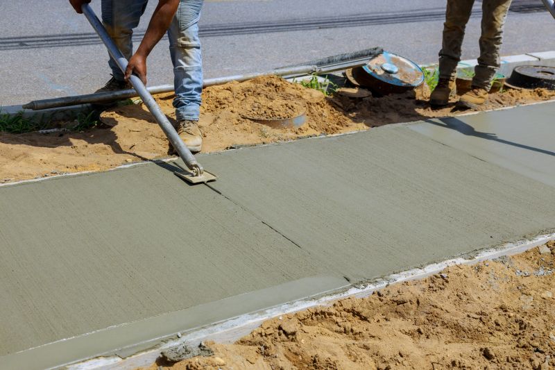 Sidewalk finishing process
